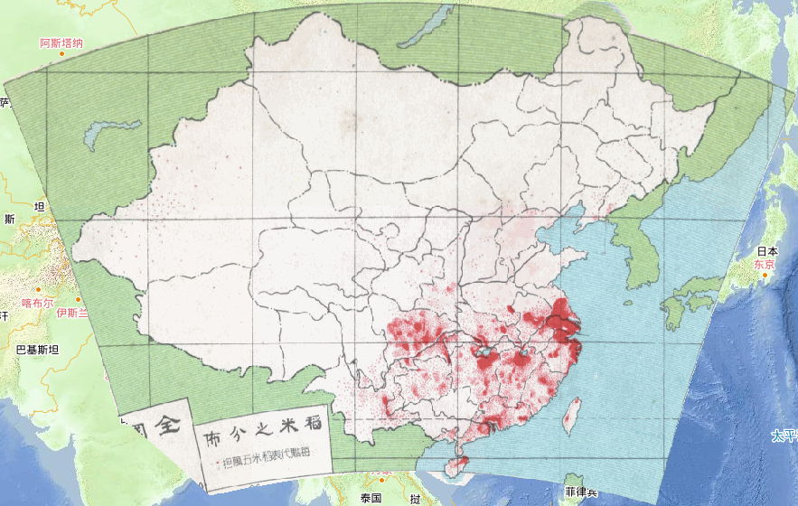 1948年全国农产稻米分布在线地图