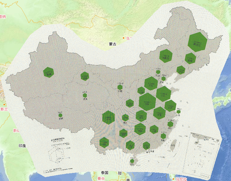 2015年中国分省农作物播种面积在线地图