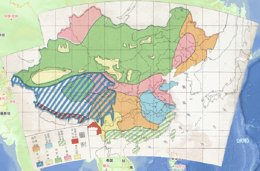 1948年全国自然植物区域在线地图