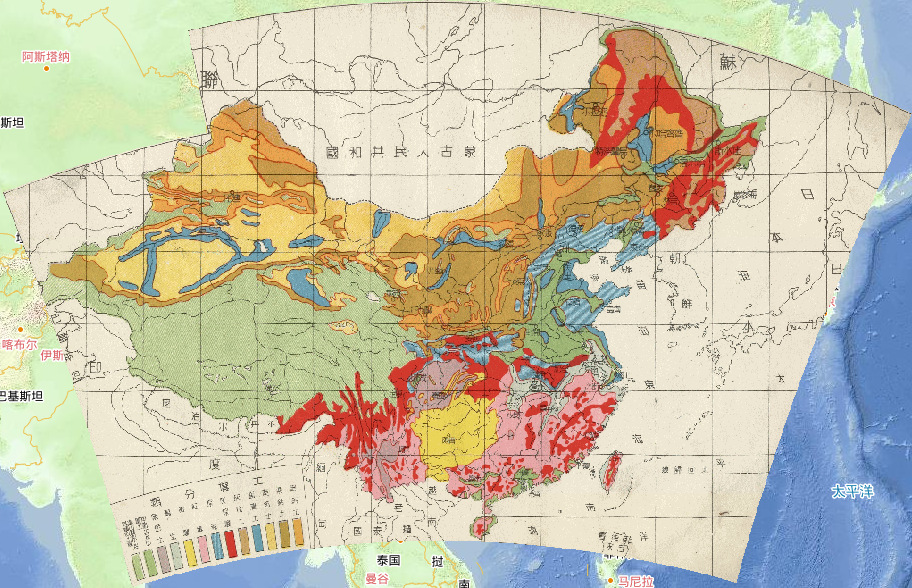 1951年中国全国土壤在线地图