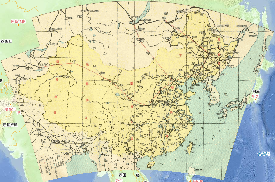 1952年中国全国交通在线地图