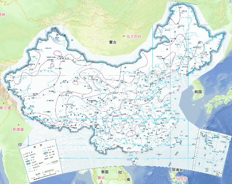 1981-2010年中国30年平均空气相对湿度在线地图