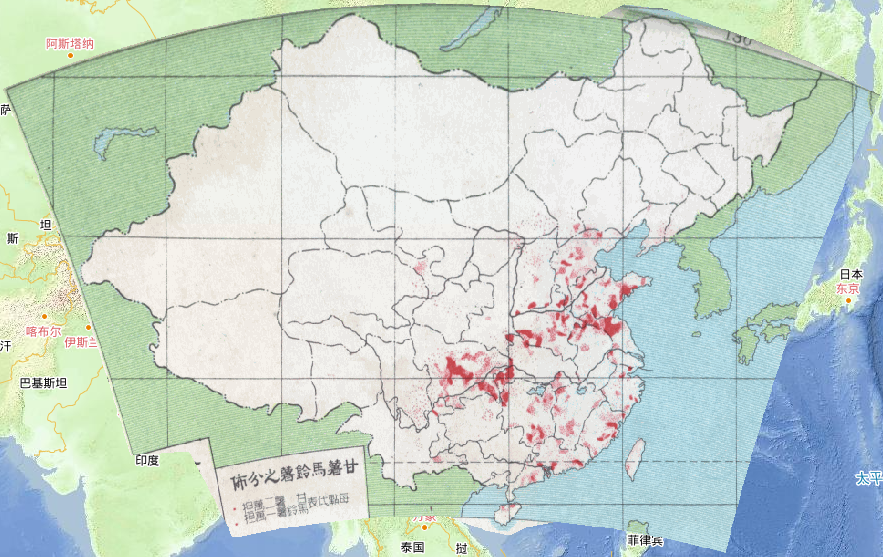 1948年全国农产甘薯马铃薯分布在线地图