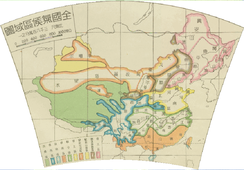 1950年中国气候区域在线地图