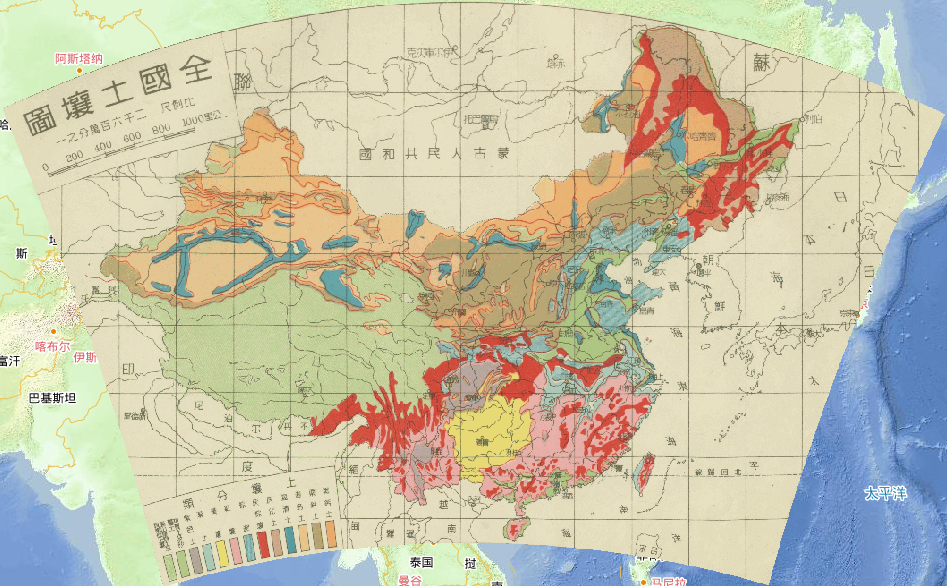 1950年全国土壤在线地图