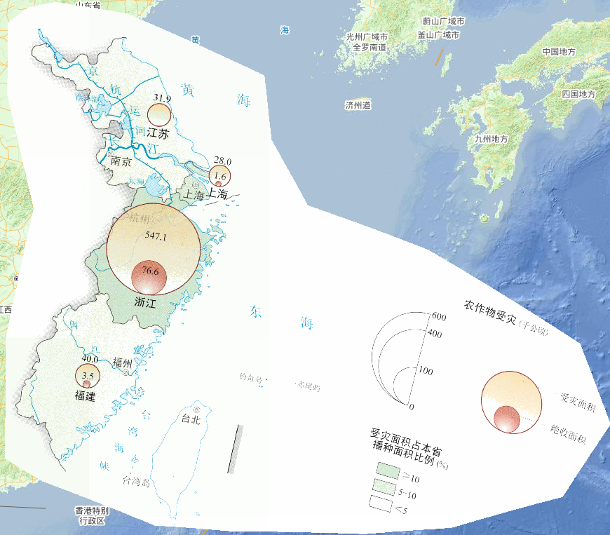 2013年中国“菲特”台风农作物受灾情况在线地图