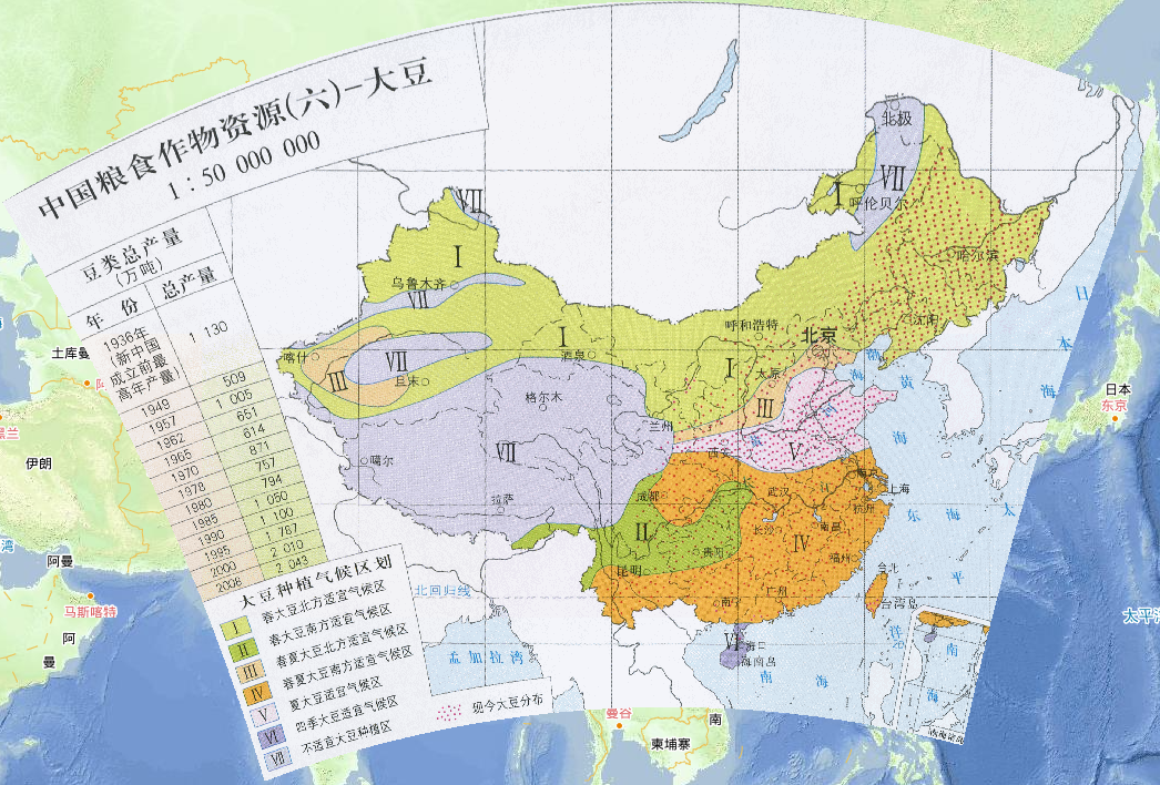 中国粮食作物资源（大豆）在线地图