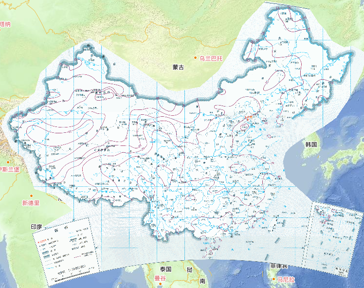 1981-2010年中国30年平均降水量相对变率在线地图
