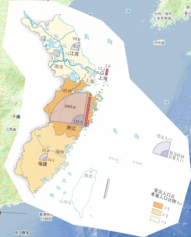2013年中国“菲特”台风灾害人员受灾情况在线地图