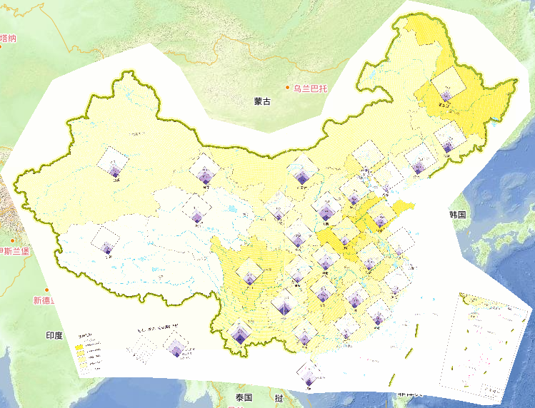 2010年中国农作物受灾、成灾和绝收面积在线地图