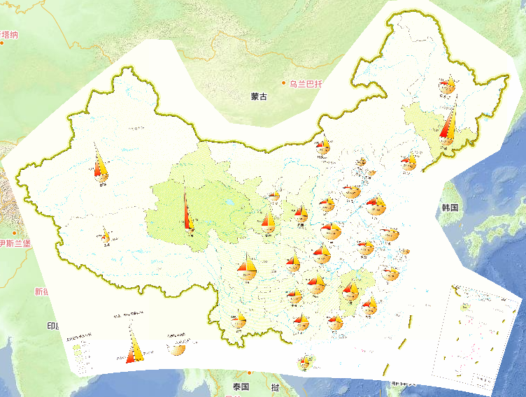 2010年中国倒塌房屋间数、损坏房屋间数与直接经济损失在线地图