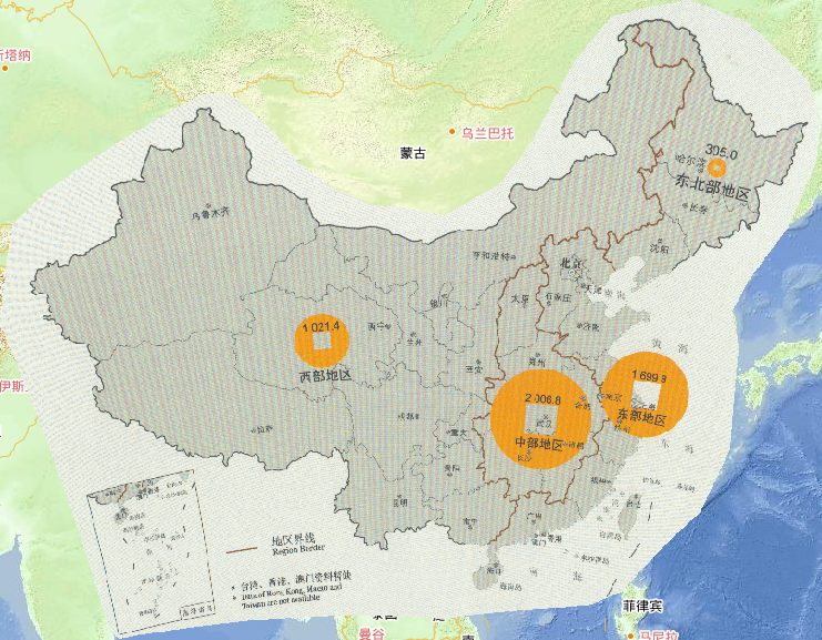 2016年中国分区域直接经济损失在线地图