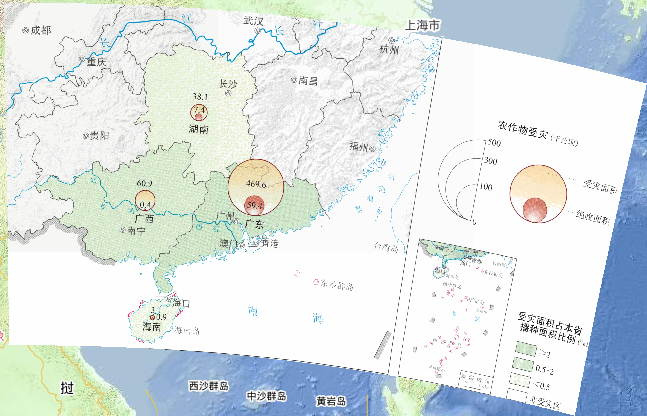 2013年中国“尤特”台风灾害农作物受灾情况在线地图