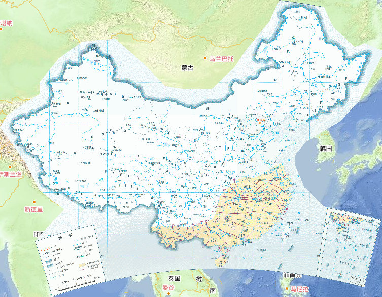 中国75%降水保证率双季早稻全生育期降水盈亏量在线地图