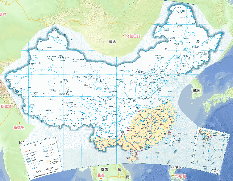 中国双季早稻全生育期降水量在线地图