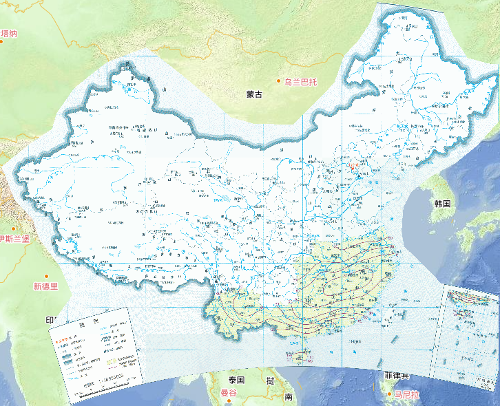 中国双季晚稻移栽——拔节期降水盈亏量在线地图