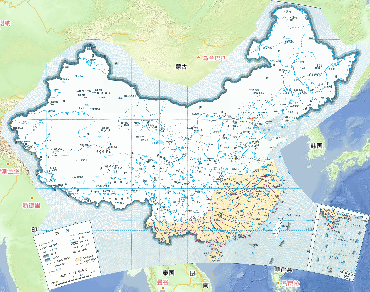 中国双季早稻全生育期降水盈亏量在线地图