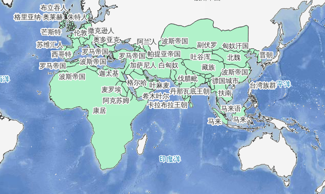 公元500年世界历史地图-嚈哒汗国
