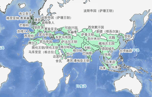 公元900年世界历史地图-萨法尔王朝