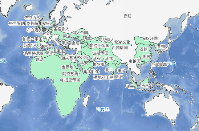 公元450年世界历史地图-匈人