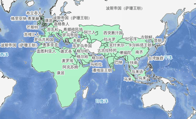 公元700年世界历史地图-信德
