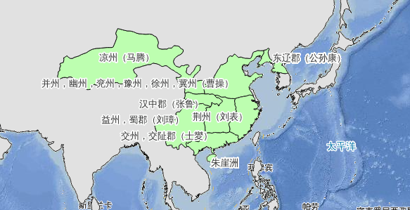 206年三国时期（东汉建安十一年）历史地图
