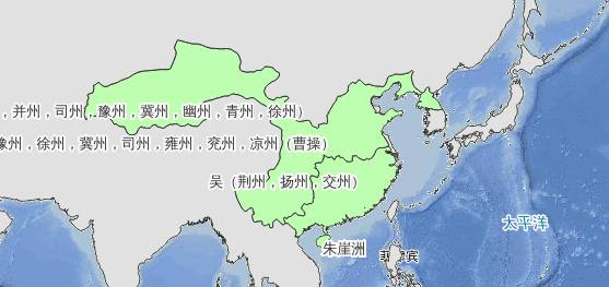 266年三国末期（西晋、吴国）历史地图