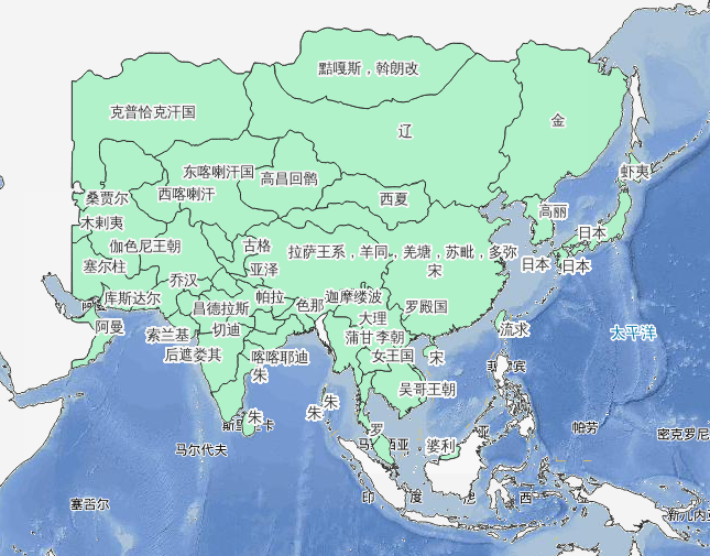 1117年宋辽金时期北宋末年历史地图