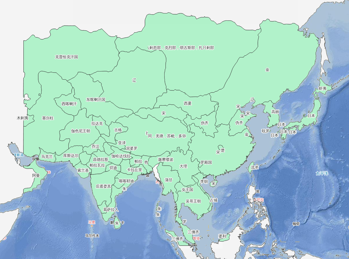 1133年初伪齐接管陕西历史地图