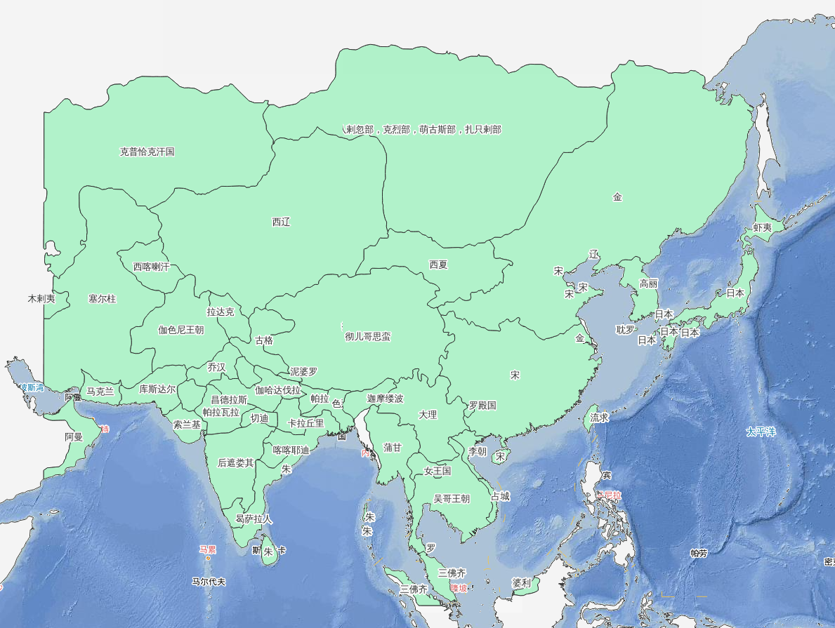 1137年金朝废黜伪齐历史地图