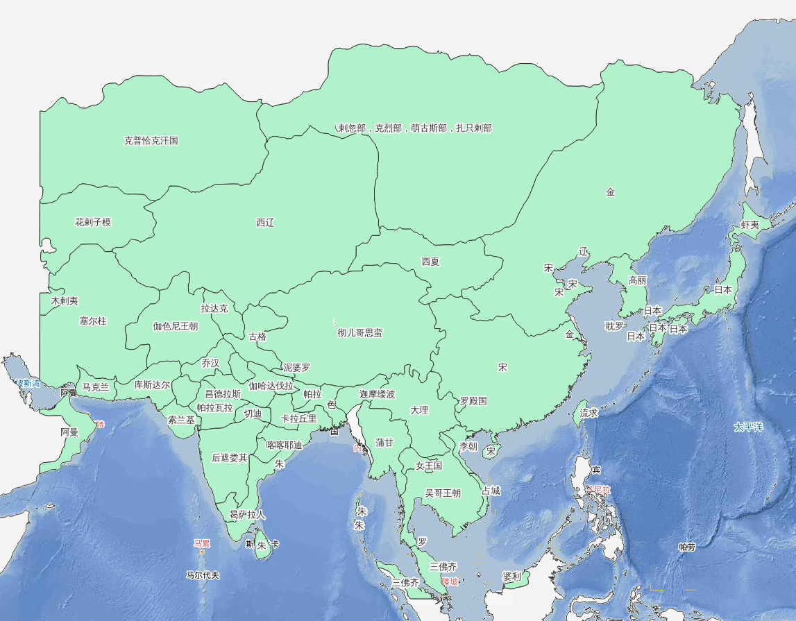 1141年9月宋金议和历史地图
