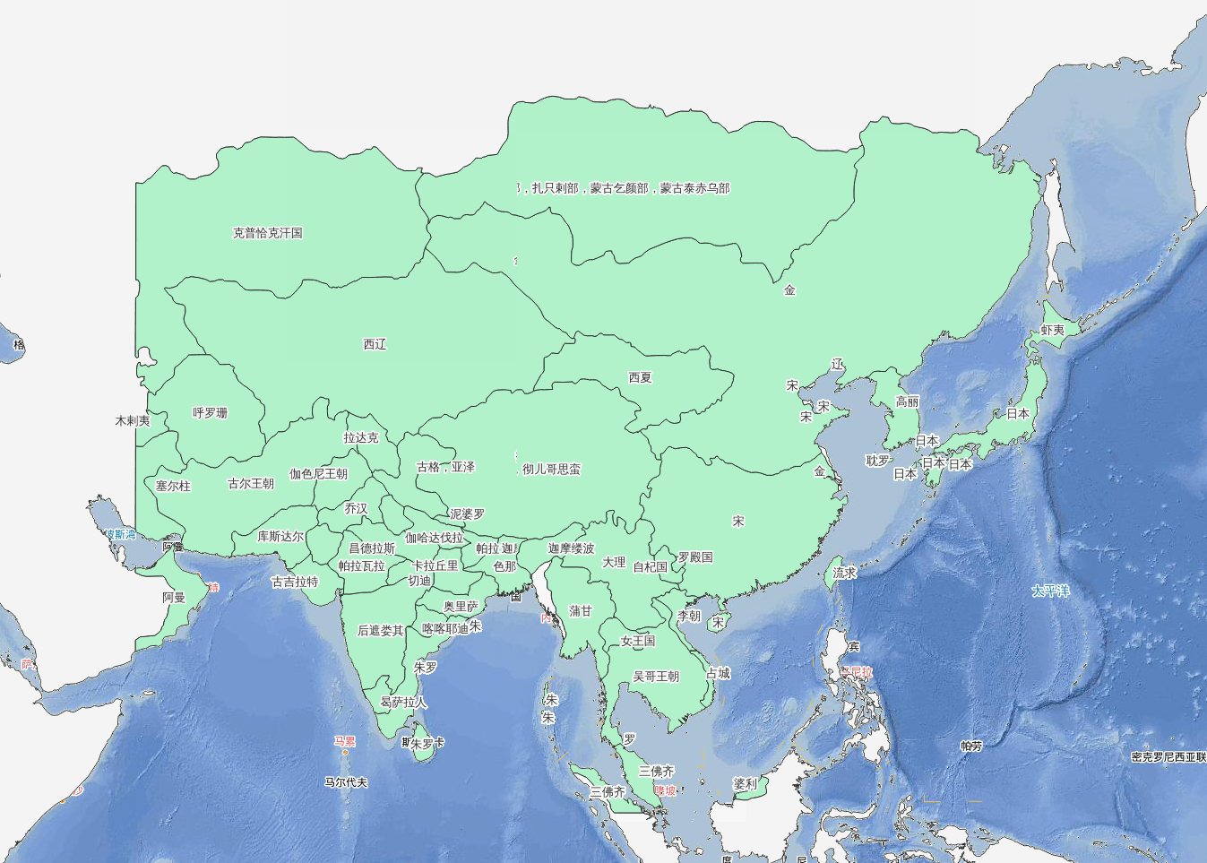 1178年自杞国迅速崛起历史地图