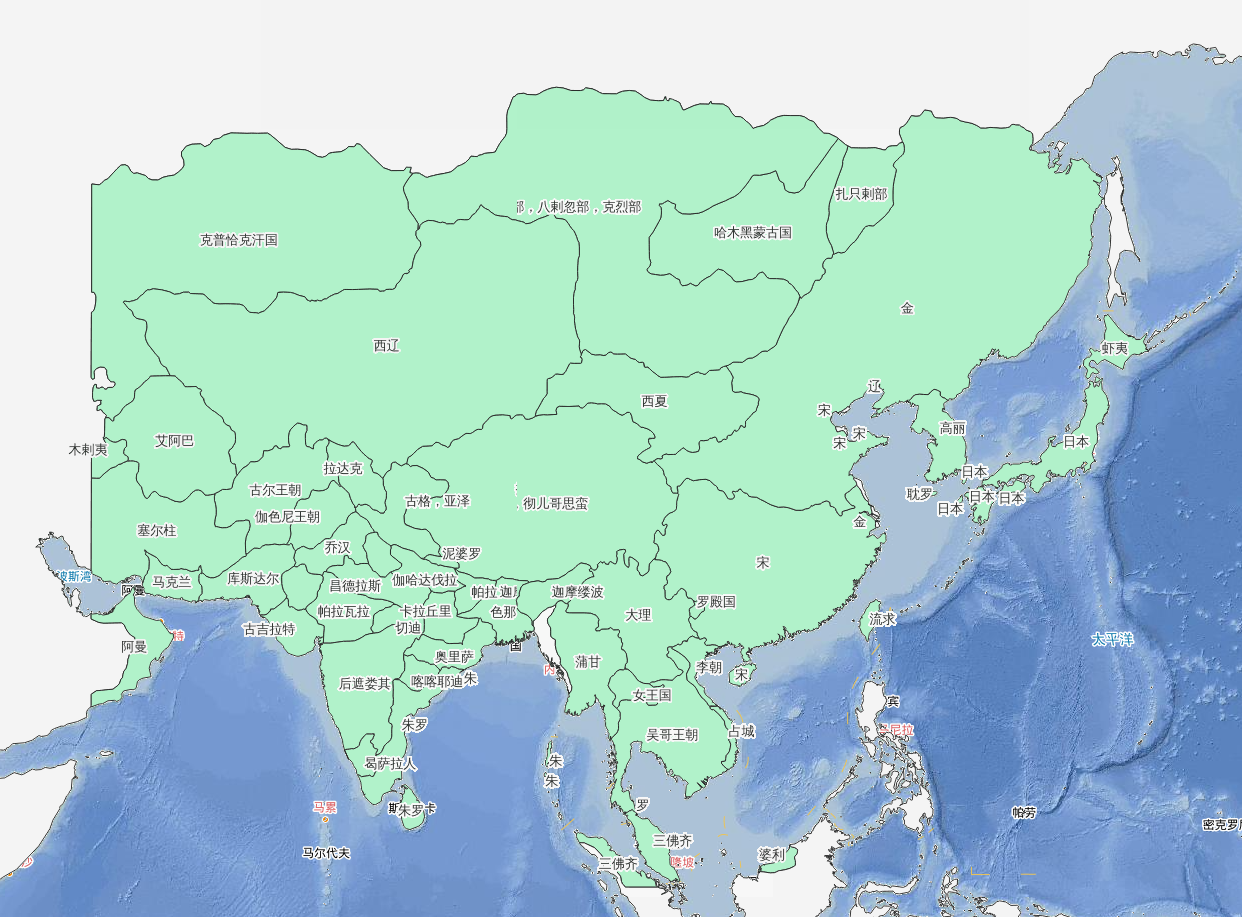 1164年南宋北伐失利历史地图