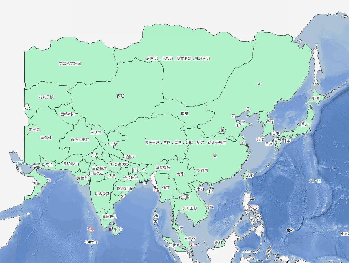 1140年宋金战和抉择历史地图