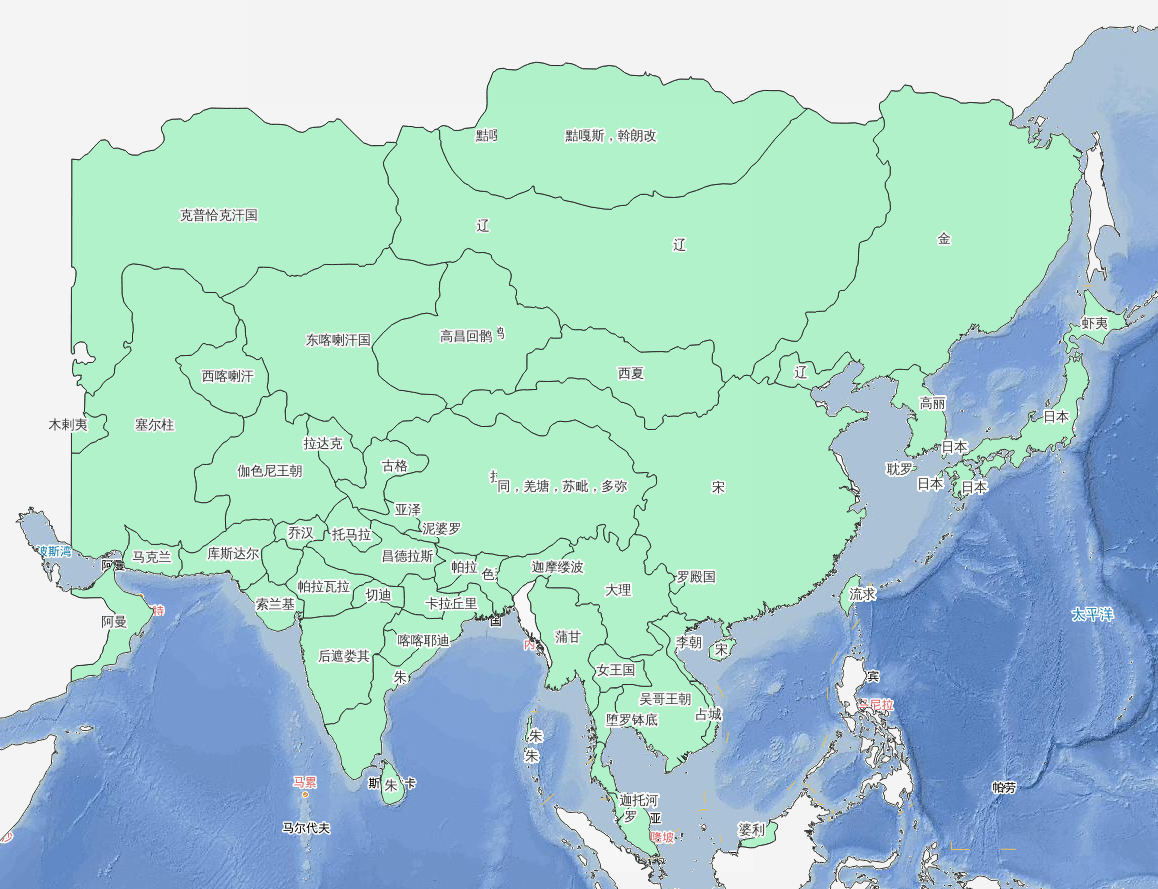 1122年4月宋金“海上之盟”联合灭辽历史地图