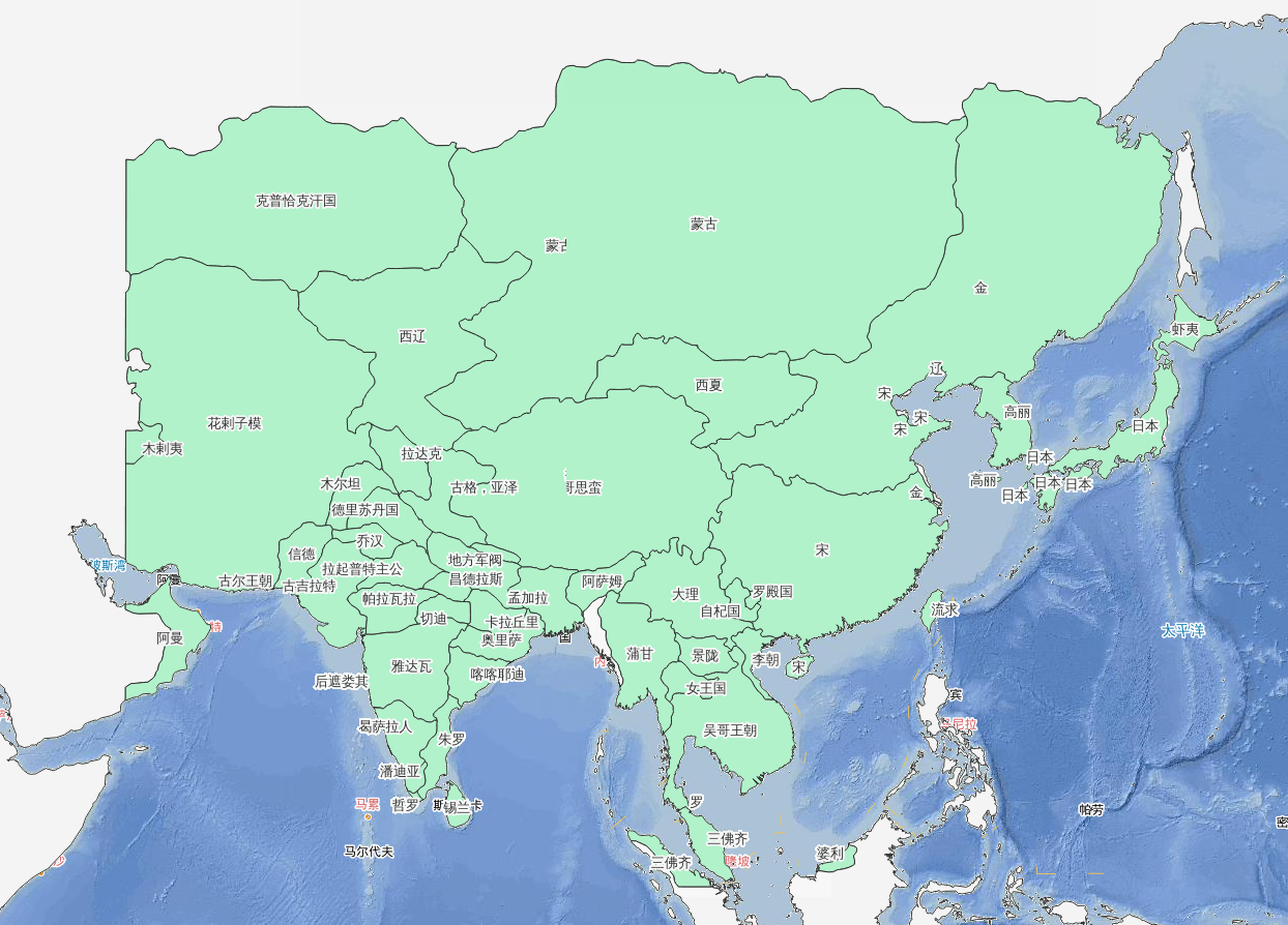 1211年4月蒙金战争正式爆发前夜历史地图
