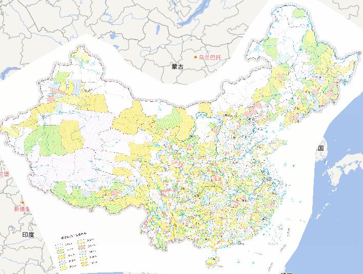 山区丘陵县（市）地质灾害调查与区划工作程度在线地图