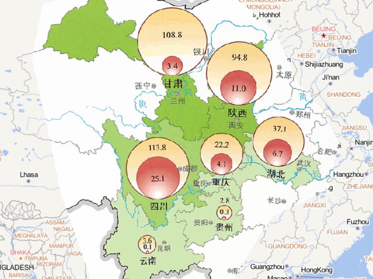 2014年9月中上旬华西洪涝灾害农作物受灾情况在线地图