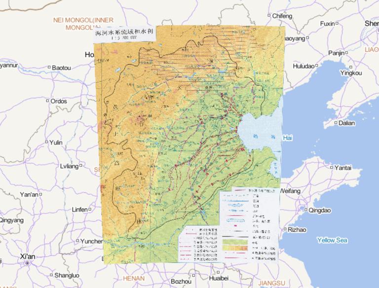 中国海河水系流域和水利在线地图