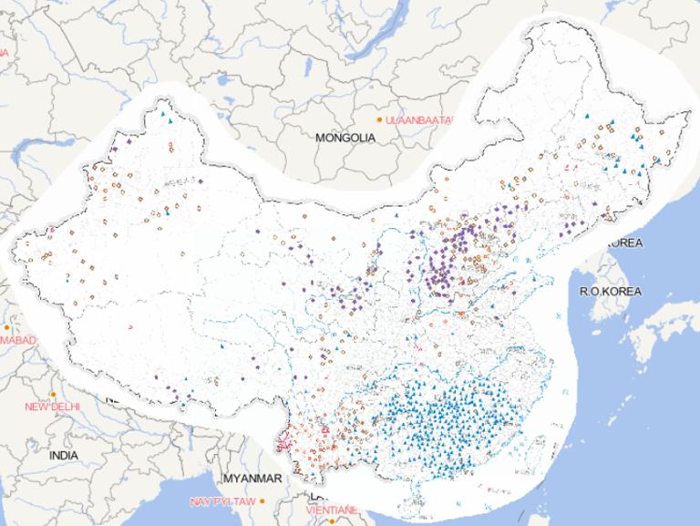 2014年中国5月灾害分布在线地图