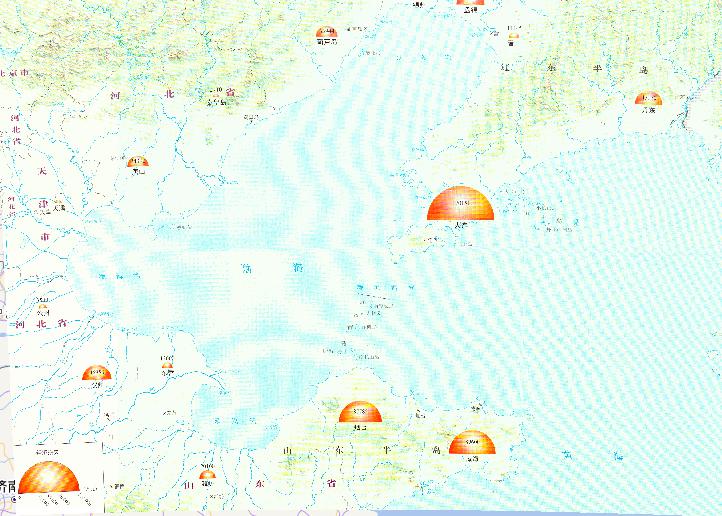 2010年中国渤海黄海北部海冰灾害灾害损失在线地图