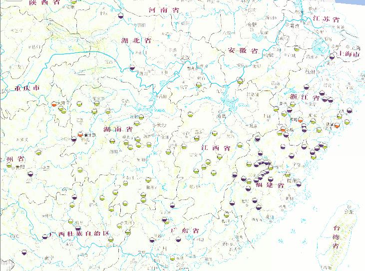 2010年5月5日-22日中国南方洪涝灾害水库水情形势在线地图