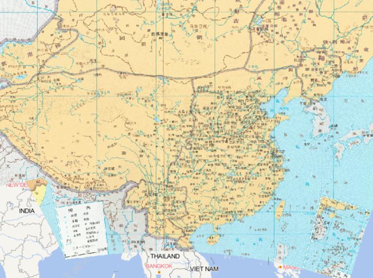 中国唐代中期形势（812年）的在线历史地图
