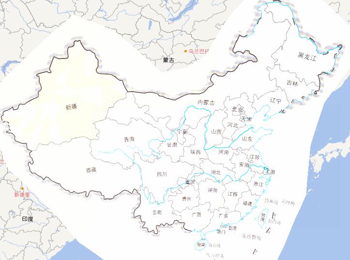2010年中国新疆北部雪灾灾区位置在线地图