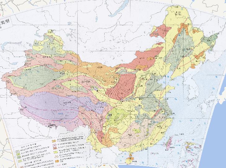 中国构造地貌类型在线地图