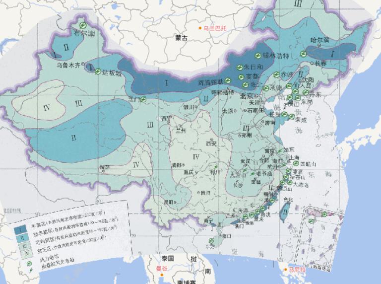 中国风能分布在线地图