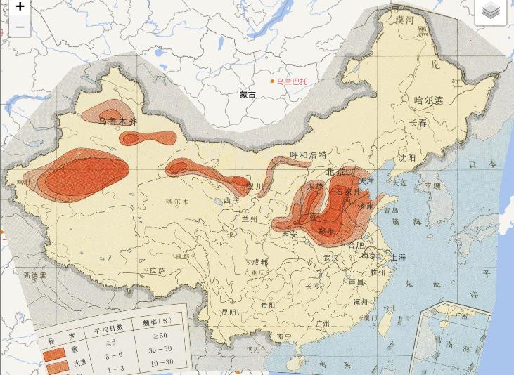 中国农业气象灾害小麦干热风在线地图