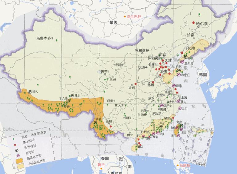 中国地热及核能分布在线地图