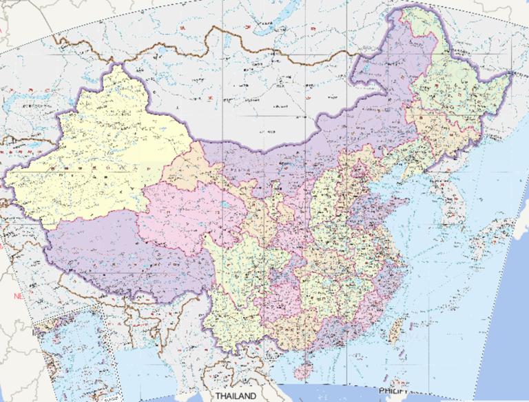 中国政区在线地图（1:24万）