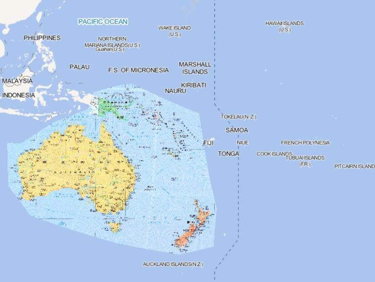 大洋洲国家和地区在线地图